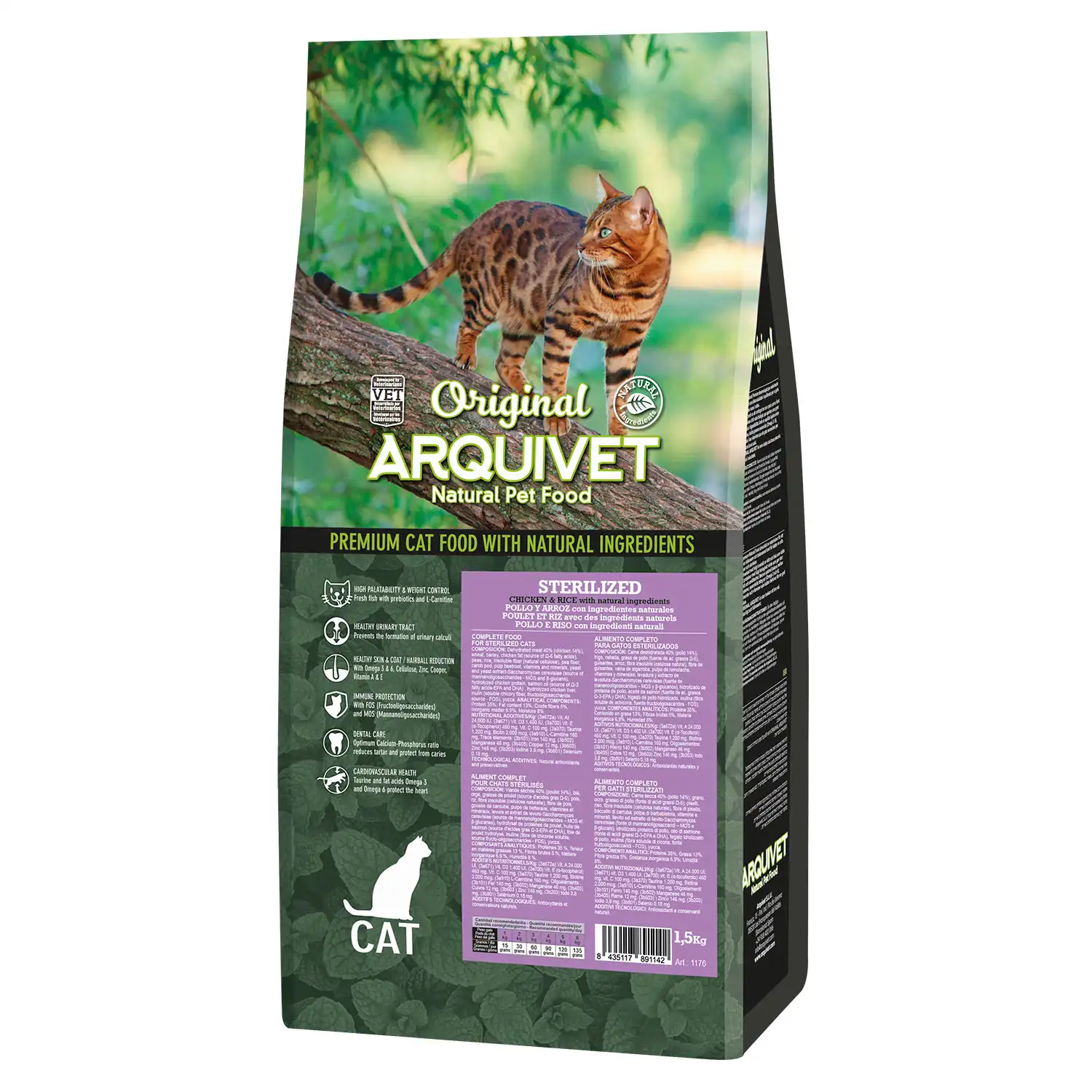 ARQUIVET CAT ORIGINAL Sterilized Chicken 1,5Kg