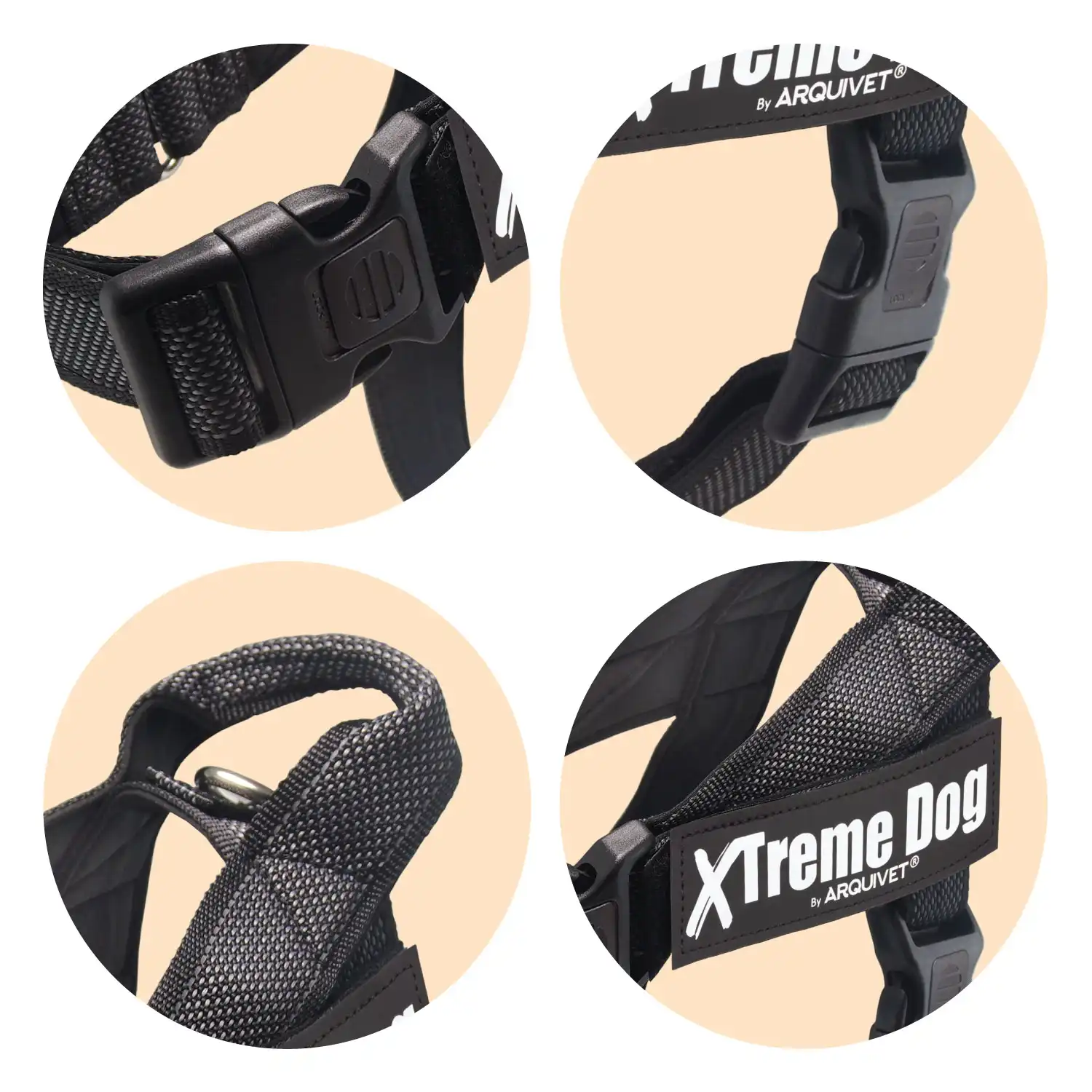 Arnés Xtreme CLASSIC Dog Negro XXL (82-110cm) - Imagen 2