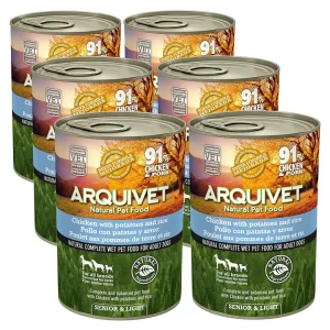 PACK 6 unidades WET DOG FOOD 400g SENIOR & LIGHT Pollo