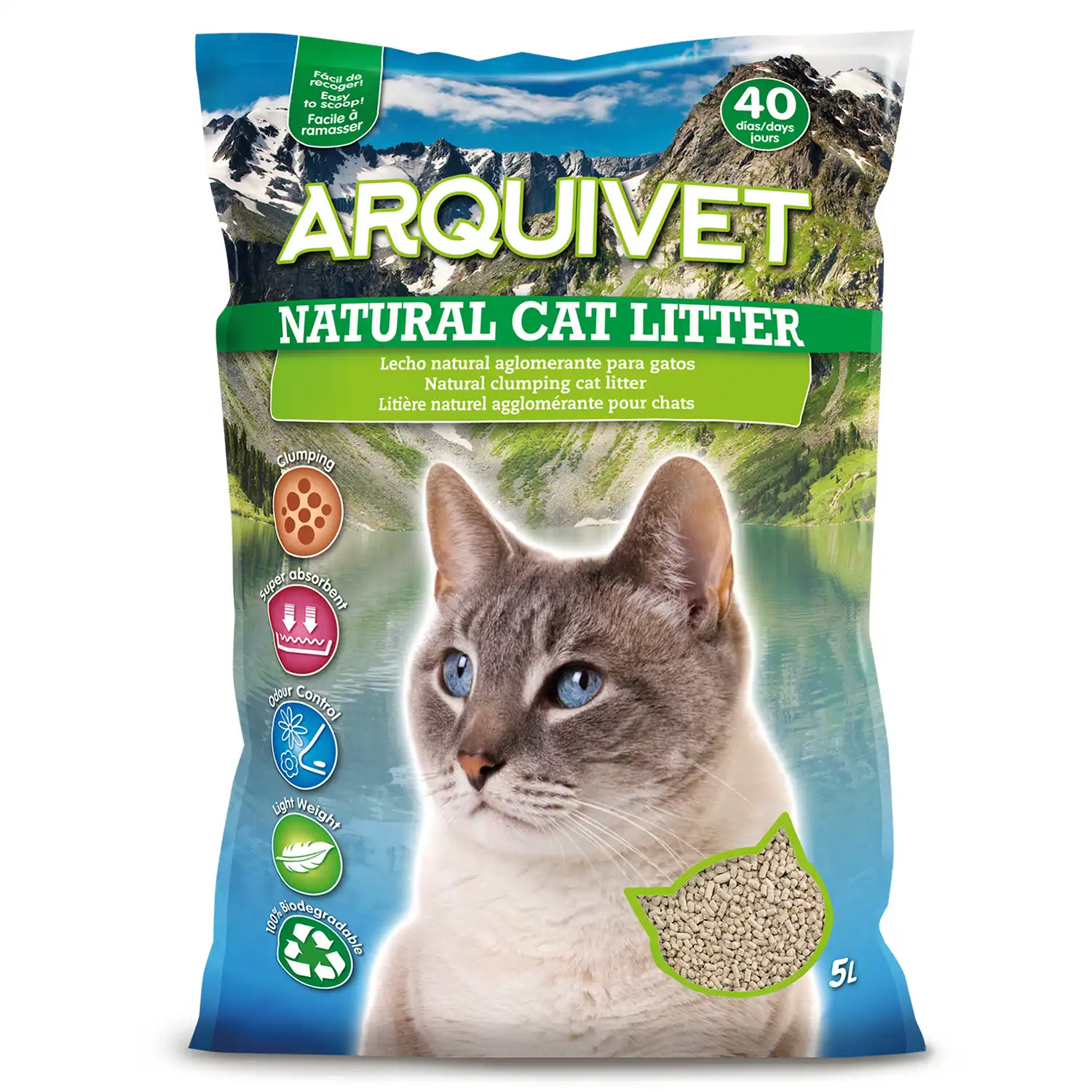 PACK 4 unidades Natural Cat Litter 5lt - Imagen 2