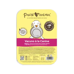 MENÚ VACUNO A LA CANINE (800g) caja 4 und