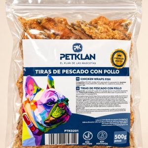 PALITOS DE POLLO Y PESCADO 500G